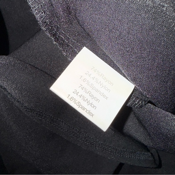 Elegant‎ Black Lace Chest/Sleeves Mid-Calf Dress Sophisticated Goth Ladies L - Picture 7 of 11